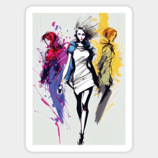 Fashion Illustrations: Elegant and On-Trend Sticker